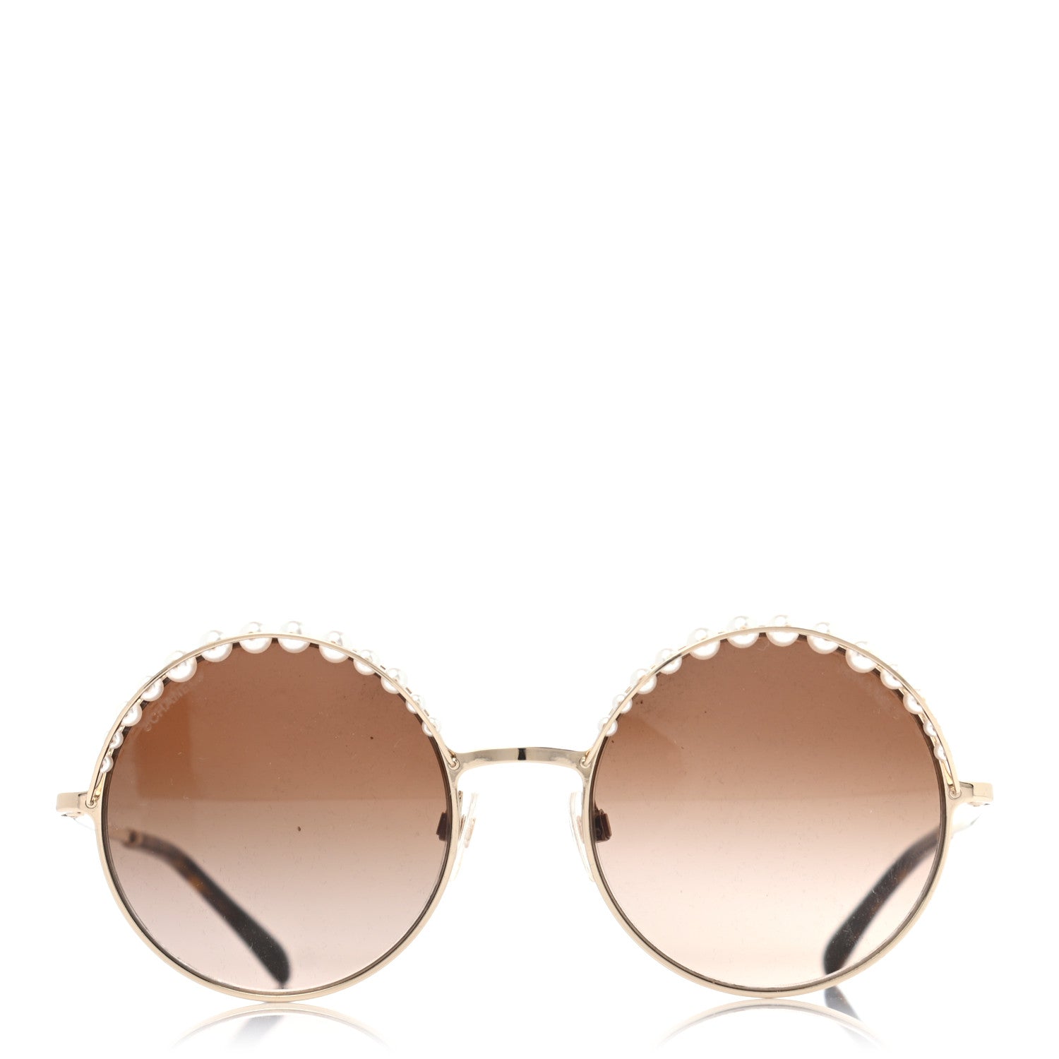 Chanel Pearl Round Sunglasses 4234-H Light Brown 2 of 7
