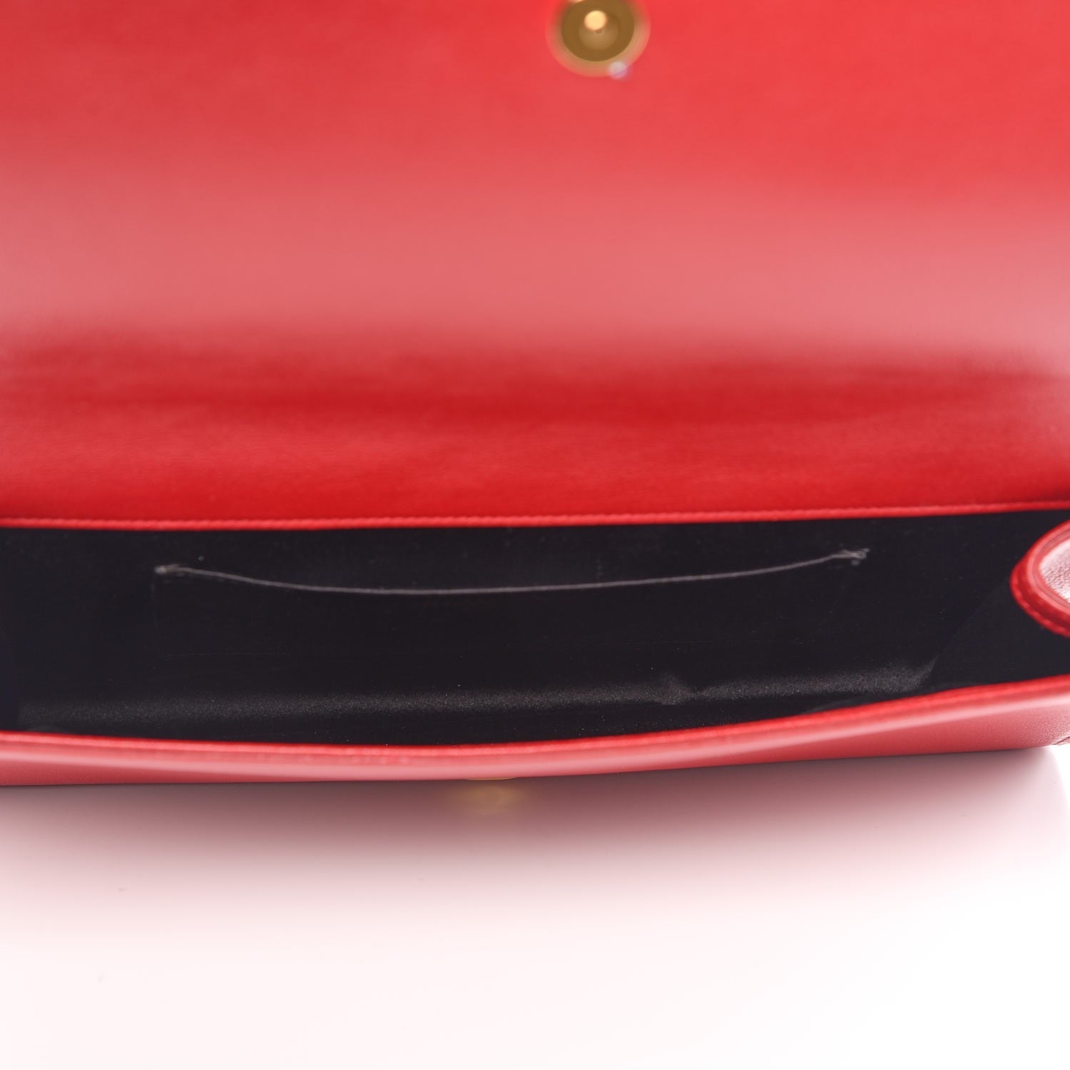 Saint Laurent Calfskin Monogram Large Belle De Jour Clutch Rouge Orient 5 of 6