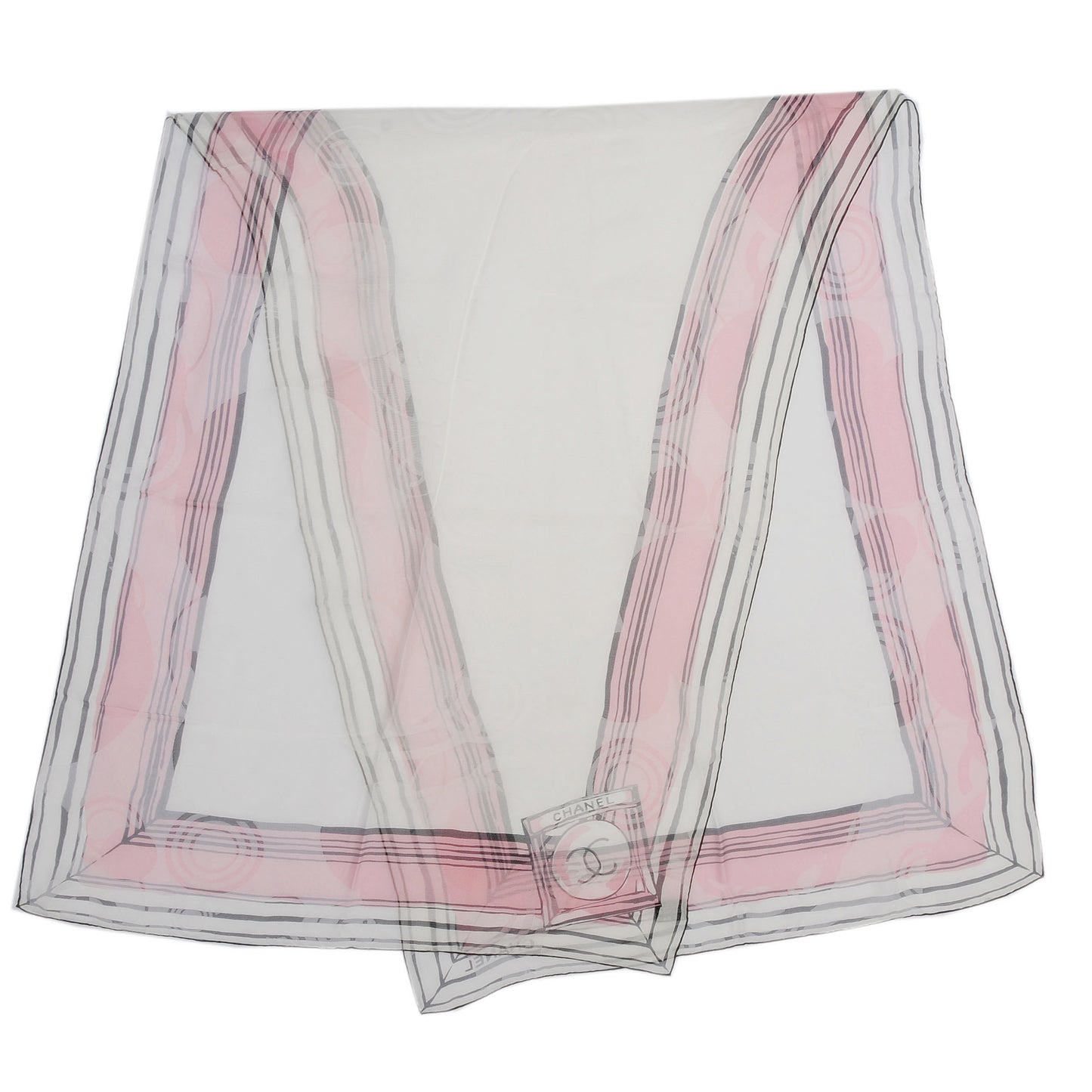 Silk Rayon CC Logo Stole Pink