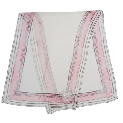 Chanel Silk Rayon CC Logo Stole Pink 1 of 5