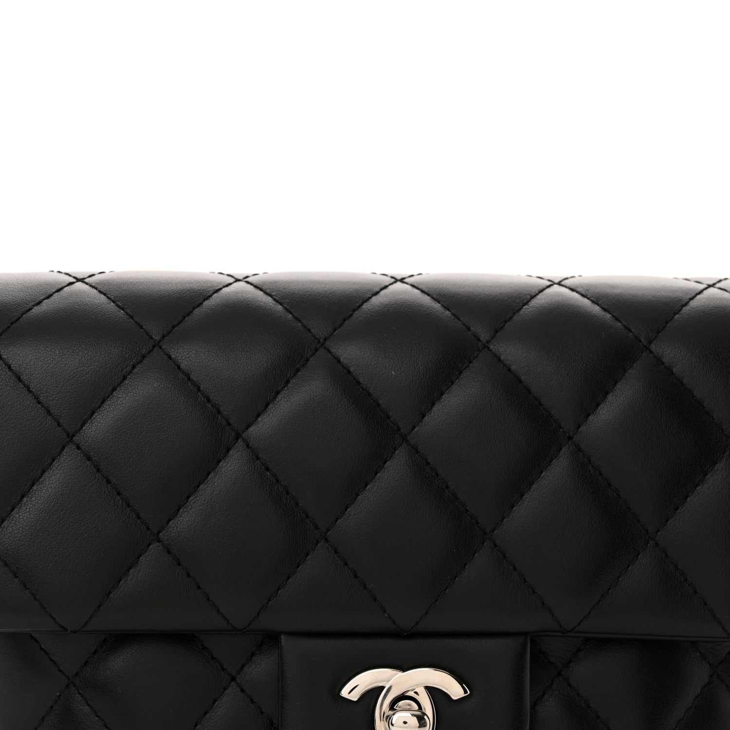 Chanel Calfskin Quilted CC Uniform Flap Belt Bag Black 9 of 14