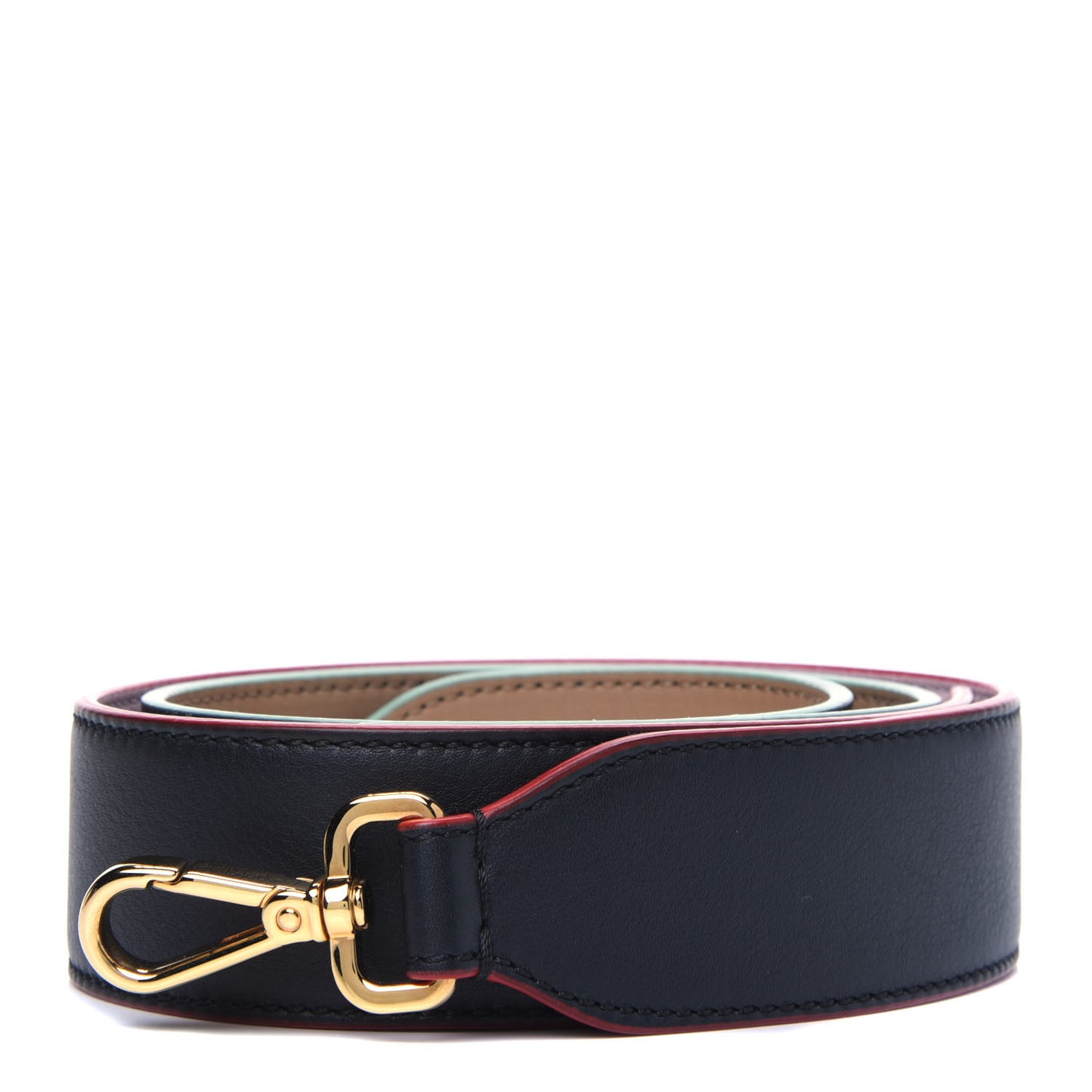Vitello Dolce Tri-Color Buttoned Strap You Black Peonia Cuoio