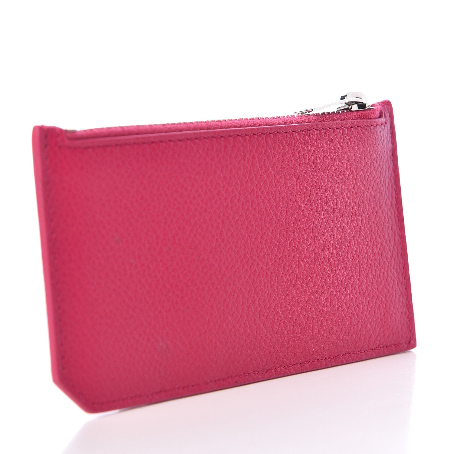 Saint Laurent Grained Calfskin 5 Fragments Zip Pouch Card Holder Bubblegum 3 of 8