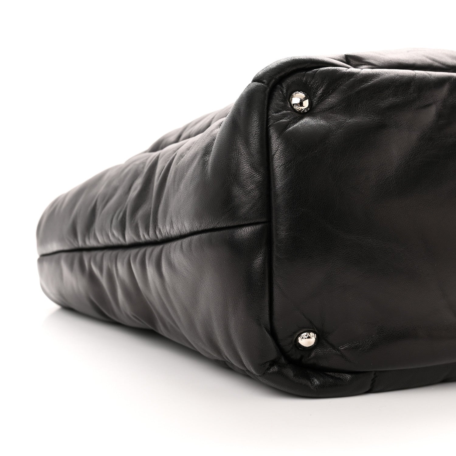 Prada Nappa Bomber North South Tote Black 8 of 9