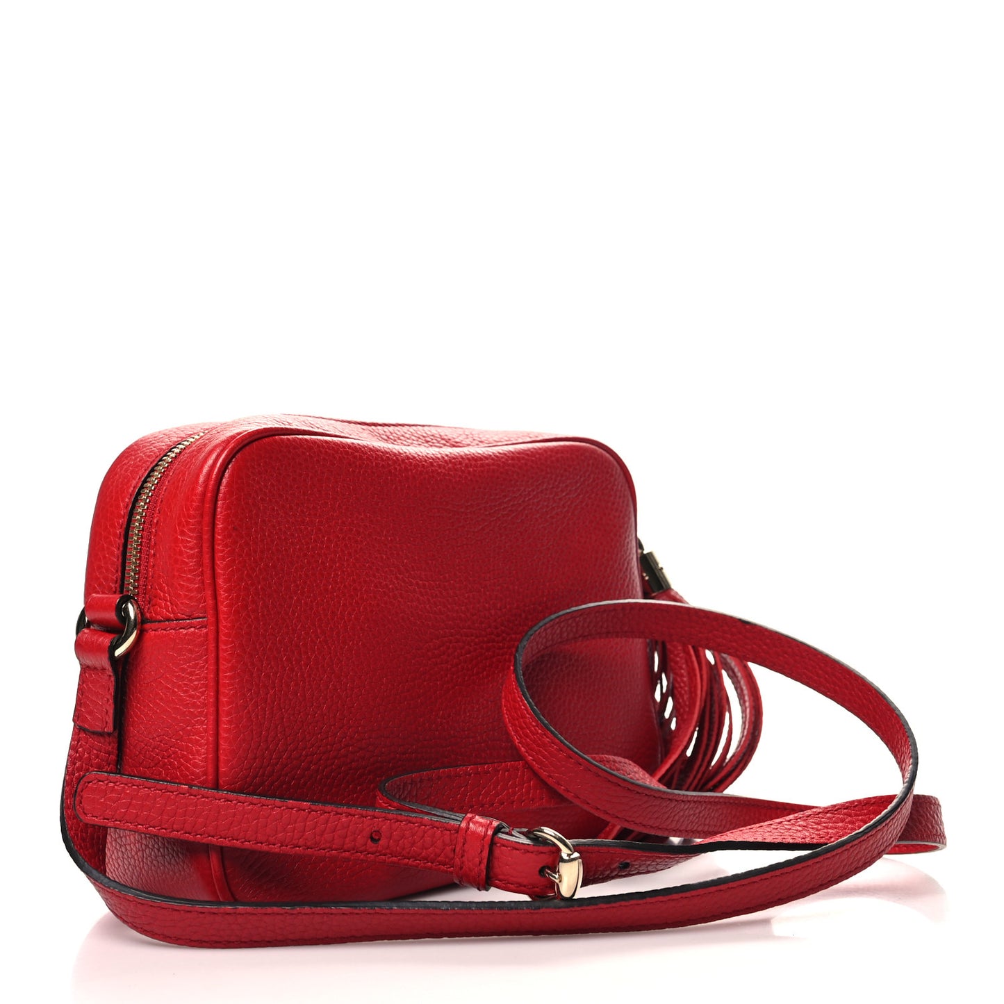 Pebbled Calfskin Small Soho Disco Bag Tabasco Red