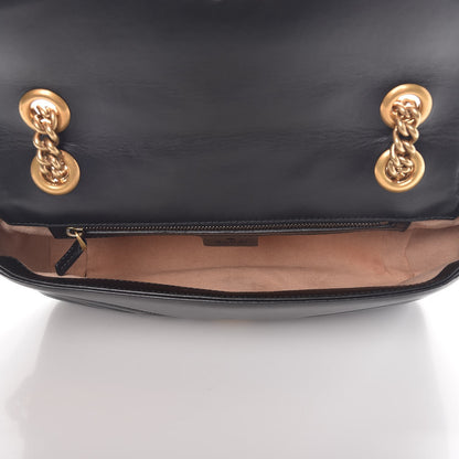 Gucci Calfskin Matelasse Small GG Marmont Shoulder Bag Black 14 of 19