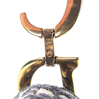 Christian Dior Oblique Mini Saddle Bag Blue 8 of 9