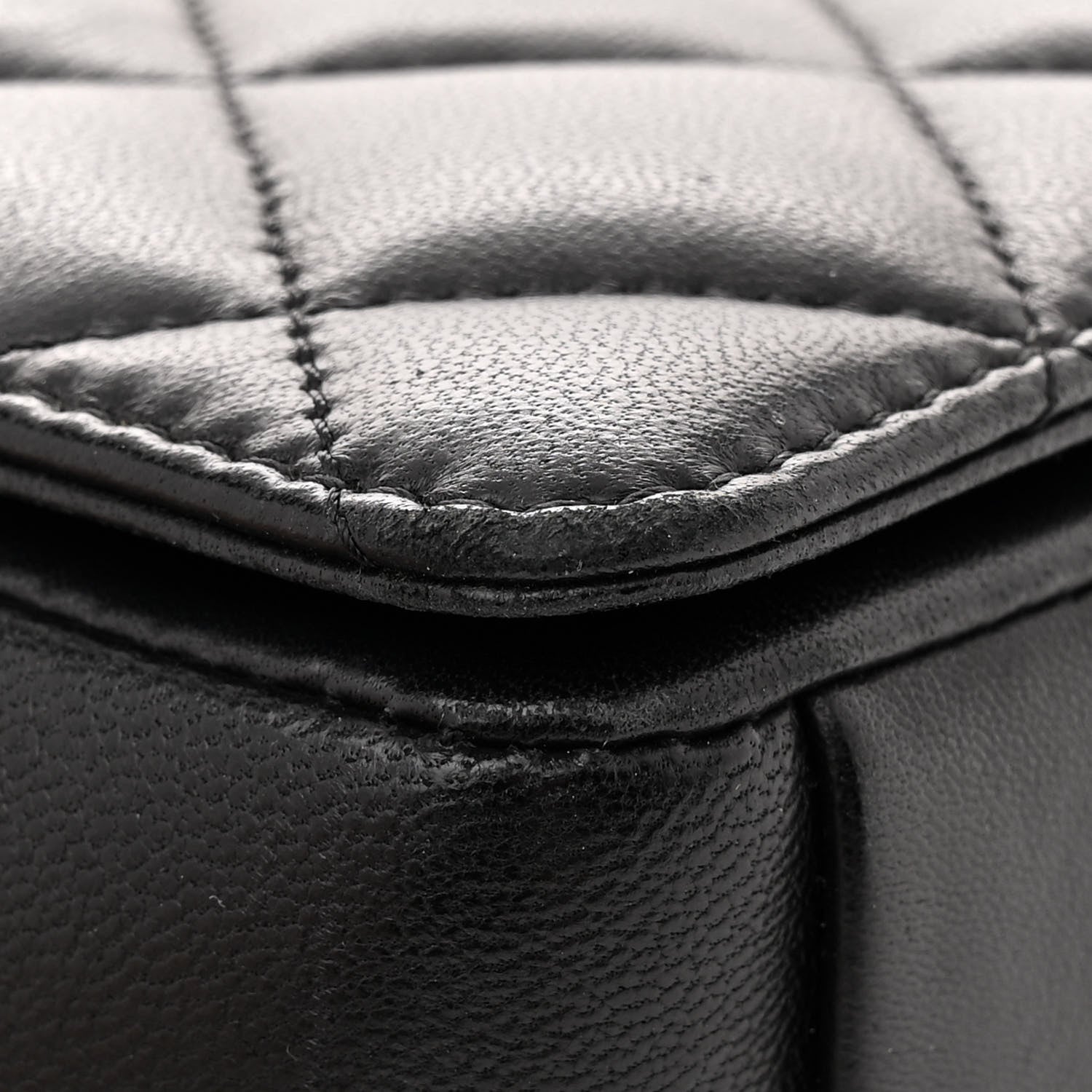 Chanel Lambskin Quilted Medium Diamond CC Flap Black 13 of 14