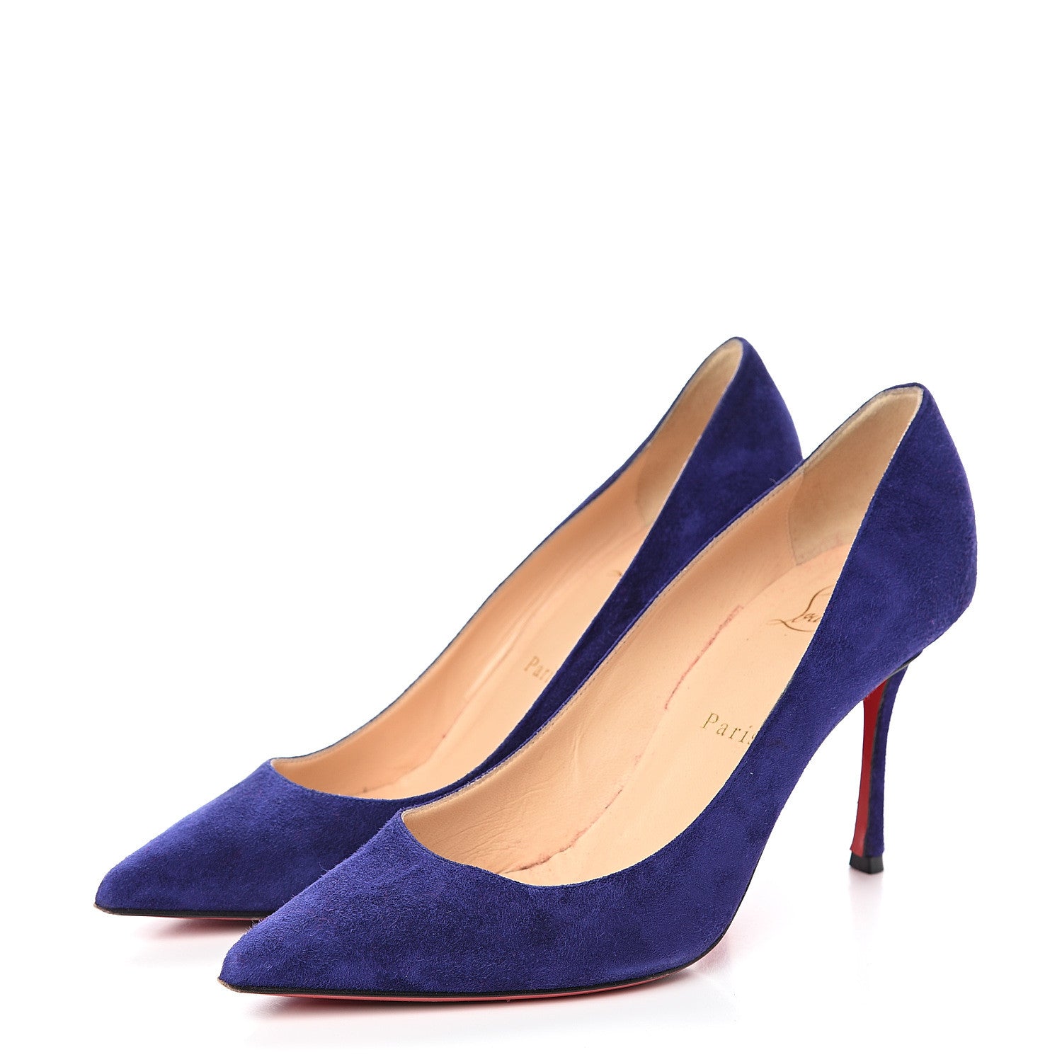 Christian Louboutin Veau Velours Decoltish 85 Pumps 37 Encre 3 of 10