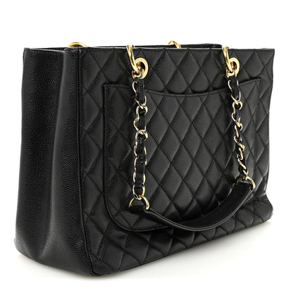 Chanel Caviar Quilted Grand Shopping Tote GST Black 3 of 10