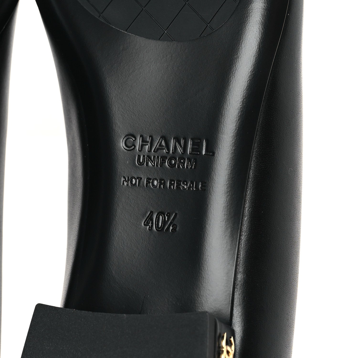 Chanel Lambskin Cap Toe Ballerina Flats 40.5 Black 6 of 11