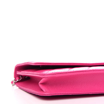 Chanel Caviar Quilted Wallet on Chain WOC Pink 8 of 11
