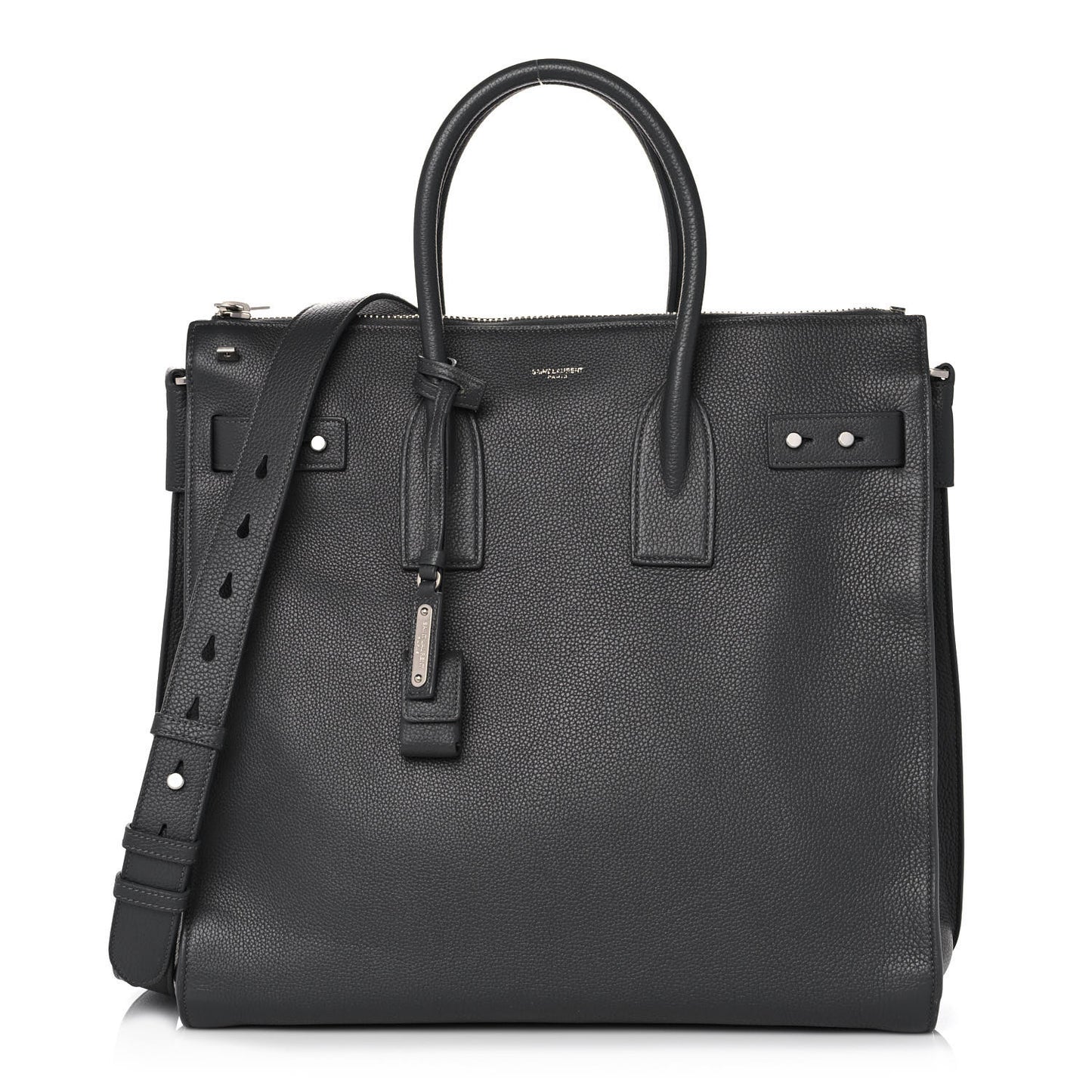 Grained Calfskin Sac De Jour Souple North South Tote Grey