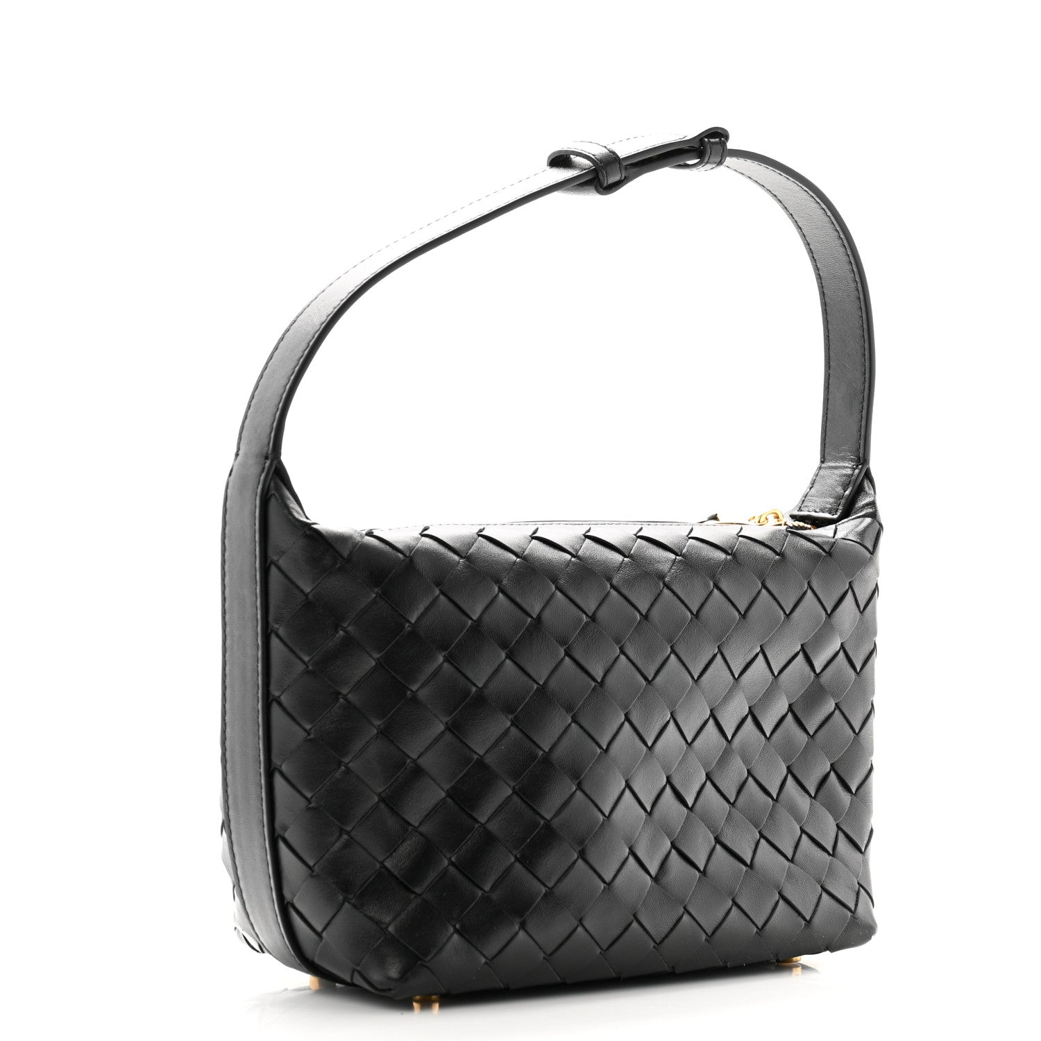 Bottega Veneta Calfskin Nappa Intrecciato Mini Wallace Black 3 of 12