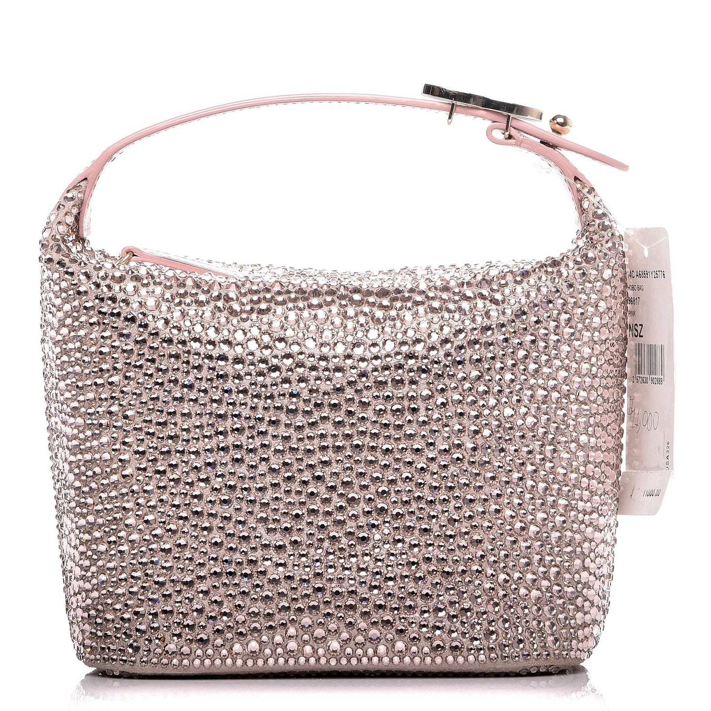 Crystal Strass Mini Hamptons Hobo Pink
