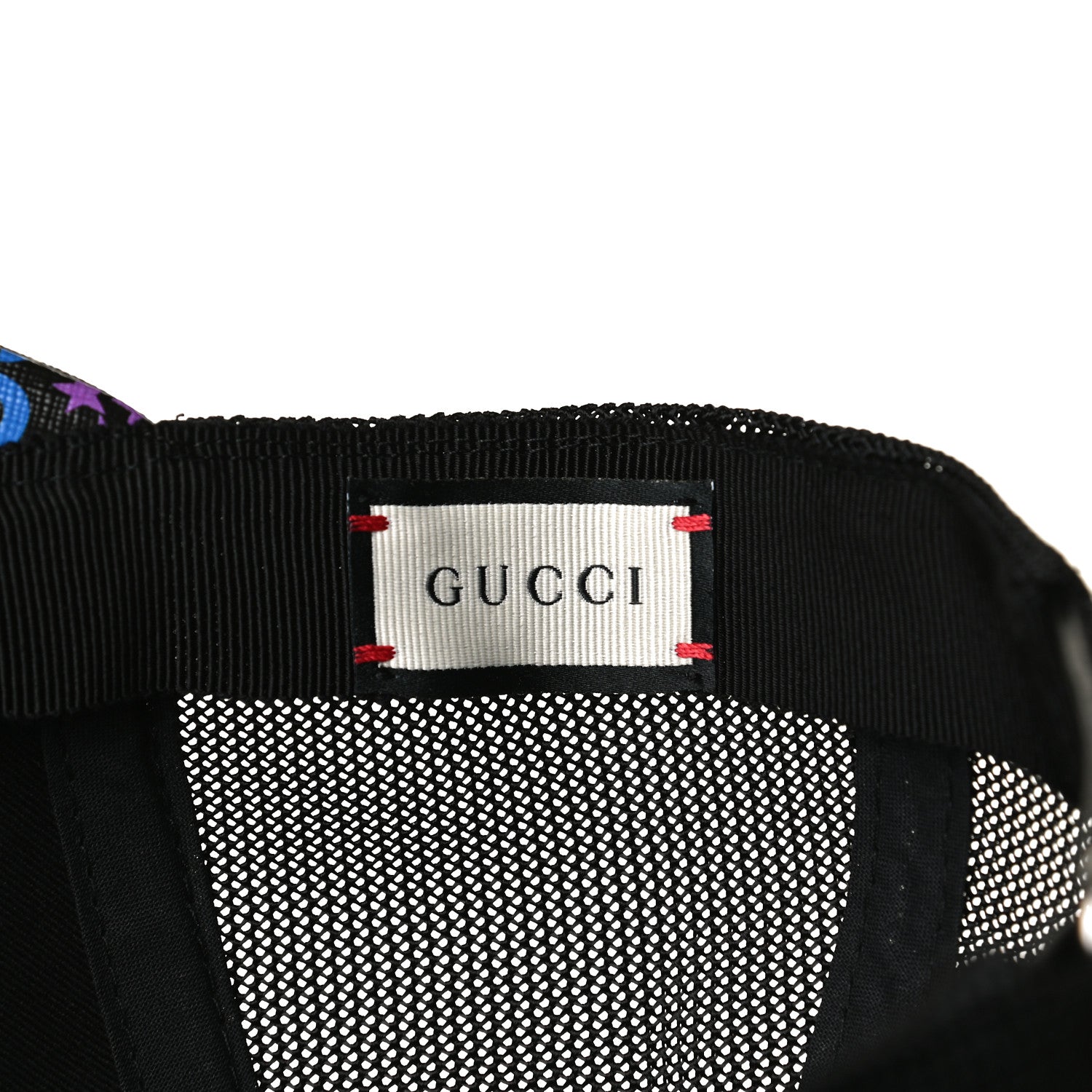 Gucci GG Supreme Monogram Psychedelic Baseball Hat M 58 Black 6 of 6