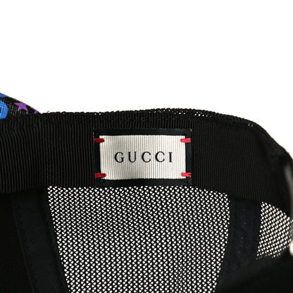 Gucci GG Supreme Monogram Psychedelic Baseball Hat M 58 Black 6 of 6