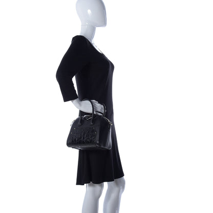 Givenchy Calfskin Crocodile Embossed Mini Antigona Black 2 of 20