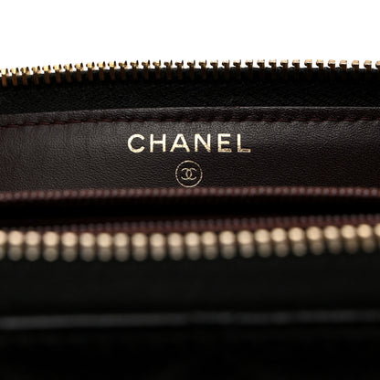 Chanel Caviar Quilted Large Gusset Zip Around Wallet Black 6 of 8