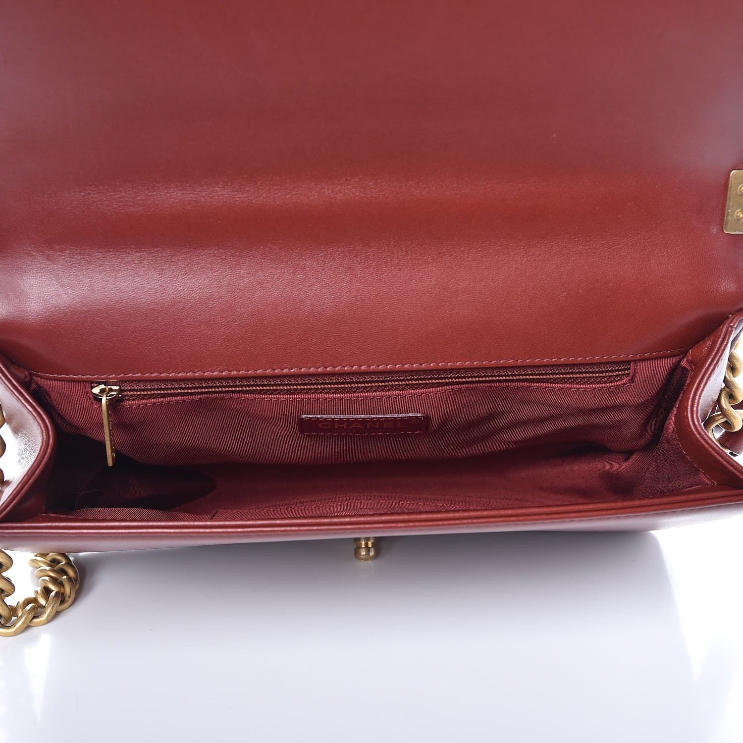 Chanel Lambskin Quilted New Medium Boy Flap Burgundy 5 of 10