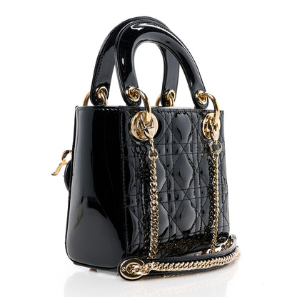 Christian Dior Patent Cannage Mini Lady Dior Black 3 of 11
