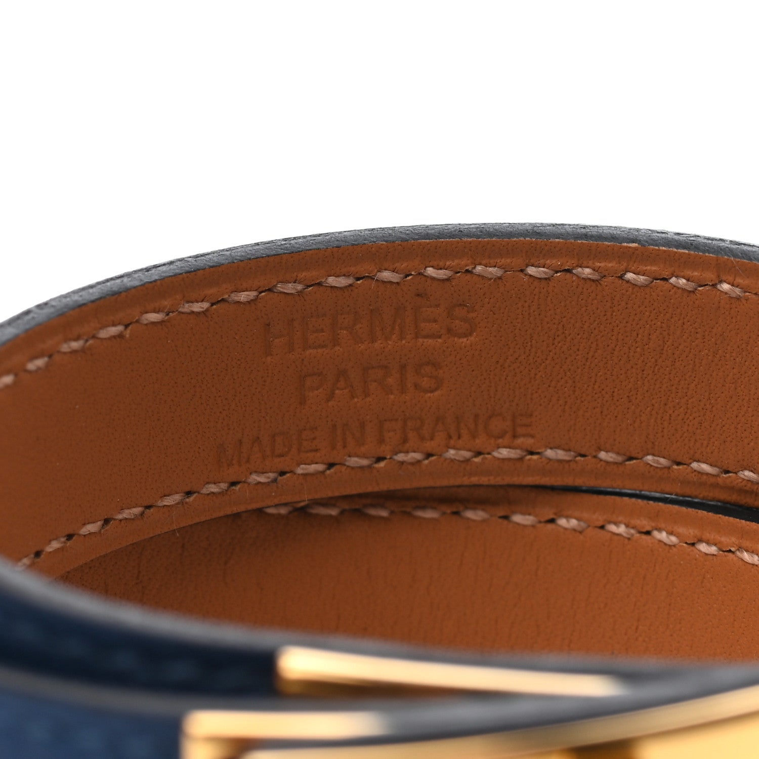Hermes Swift Kelly Double Tour Bracelet T1 Bleu Agate 3 of 3