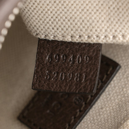 Gucci GG Supreme Monogram Textured Calfskin Web Small Attache Shoulder Bag Beige Ebony New Acero 7 of 13