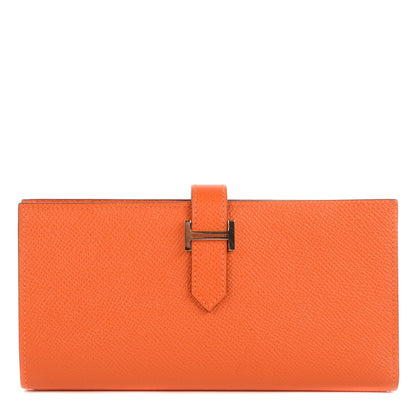 Hermes Epsom Bearn Wallet Orange 1 of 12