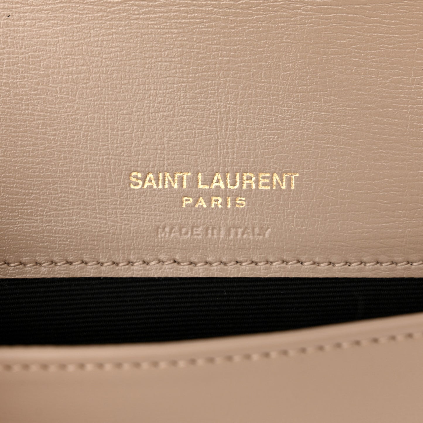 Smooth Calfskin Monogram Phone Holder Crossbody Dark Beige