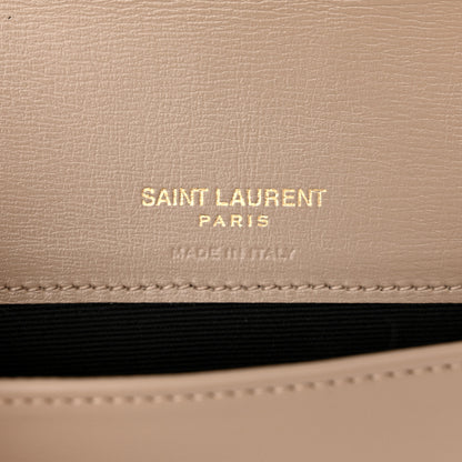 Saint Laurent Smooth Calfskin Monogram Phone Holder Crossbody Dark Beige 6 of 13