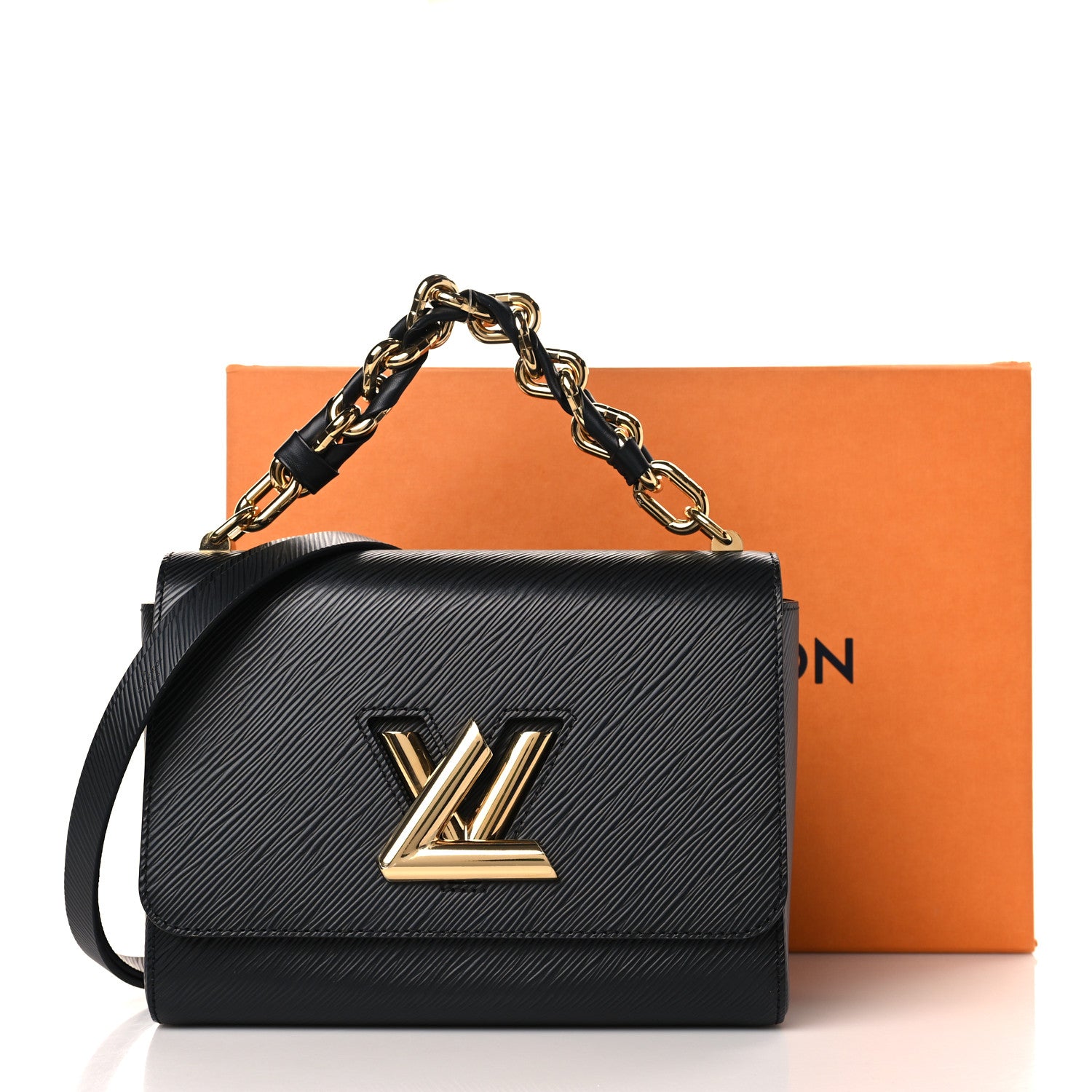 Louis Vuitton Epi Twist Braided Strap Shoulder Bag MM Black 9 of 9