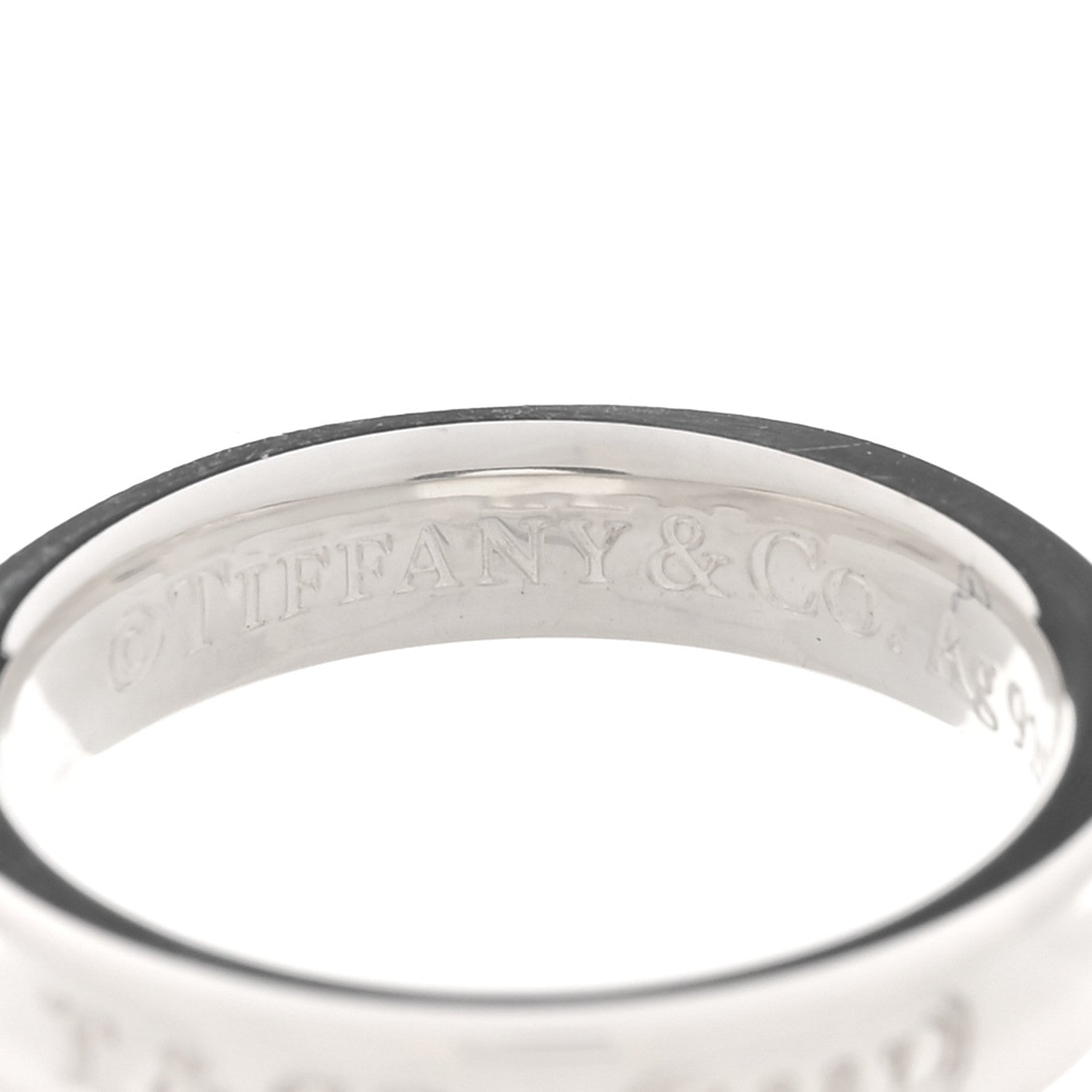 Tiffany Sterling Silver Narrow 1837 Band Ring 49 5 4 of 6