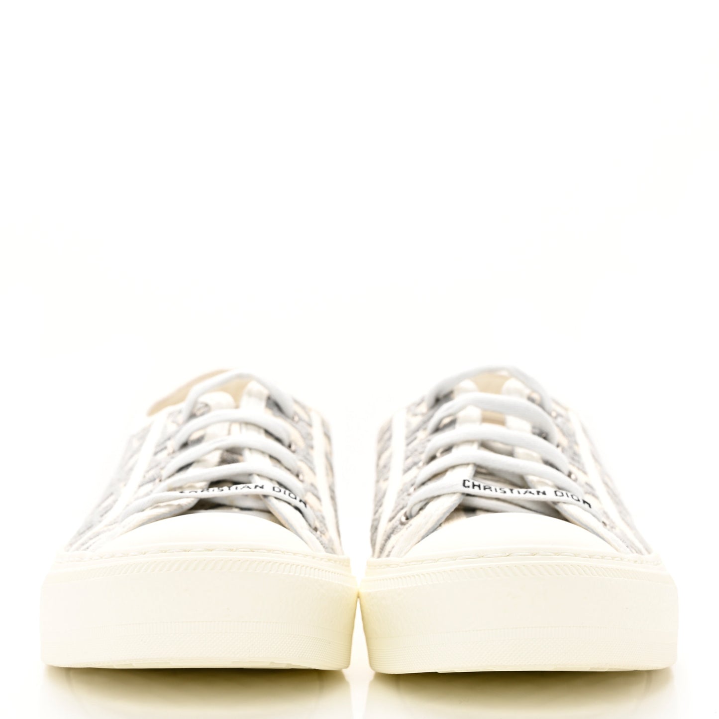 Canvas Oblique Walk'N'Dior Low Top Sneakers 38 Grey Stone