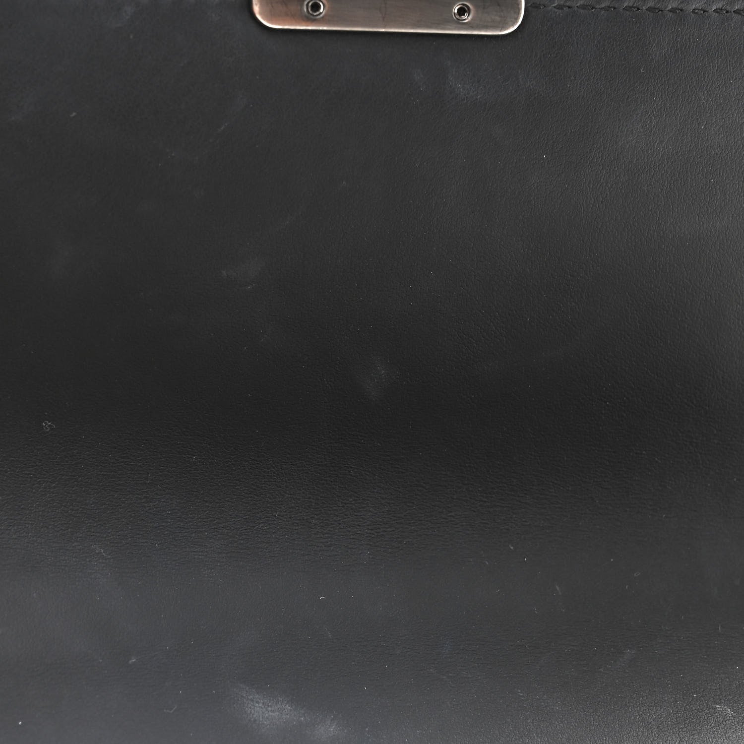 Fendi Vitello Century Grace FF Embossed Top Handle Clutch Black 9 of 10