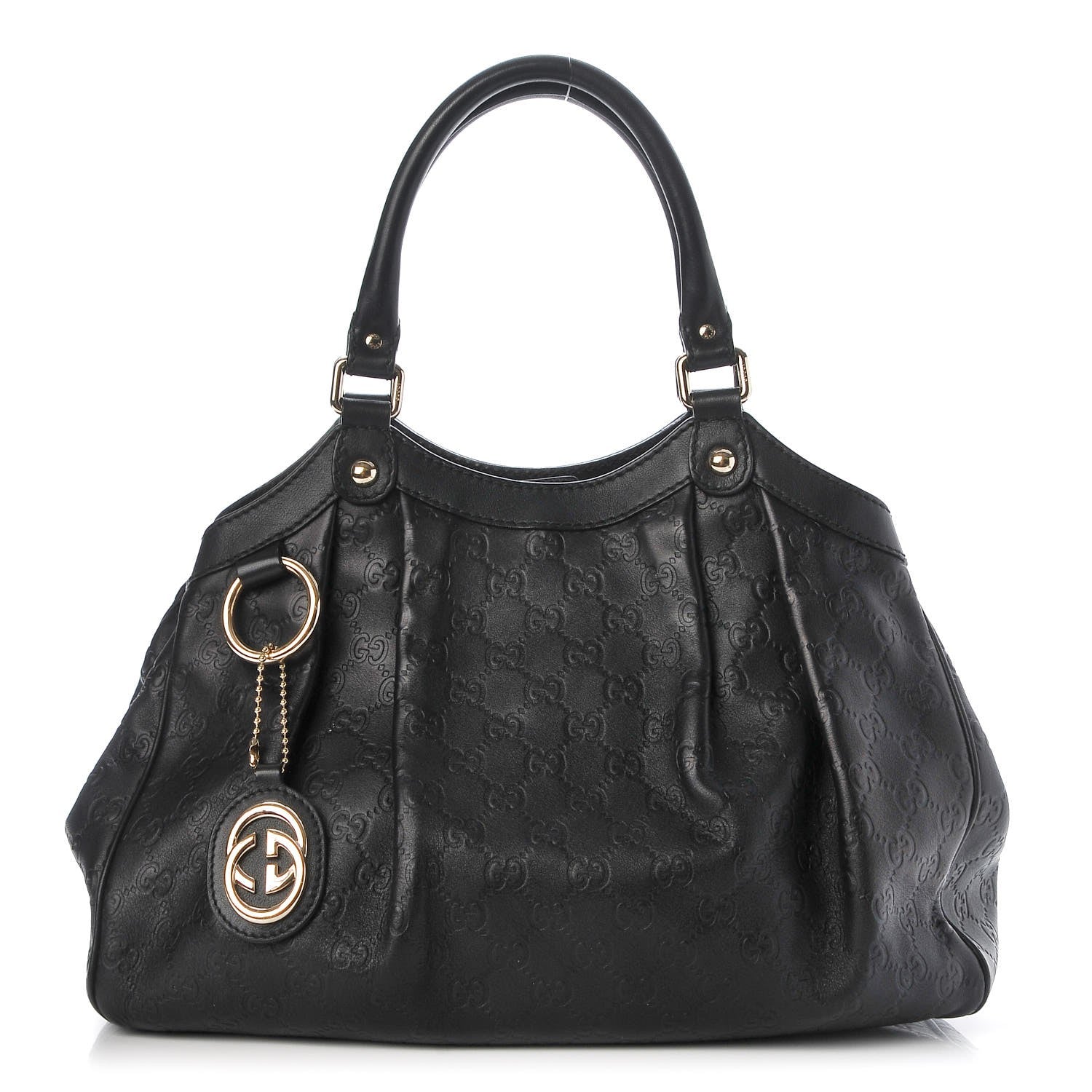 Gucci Guccissima Medium Sukey Tote Black 1 of 8