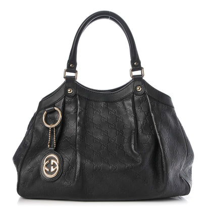 Gucci Guccissima Medium Sukey Tote Black 1 of 8