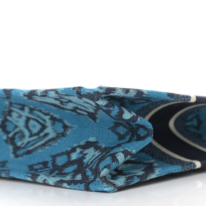 Christian Dior Canvas Embroidered Paisley Medium Book Tote Blue Multicolor 10 of 10