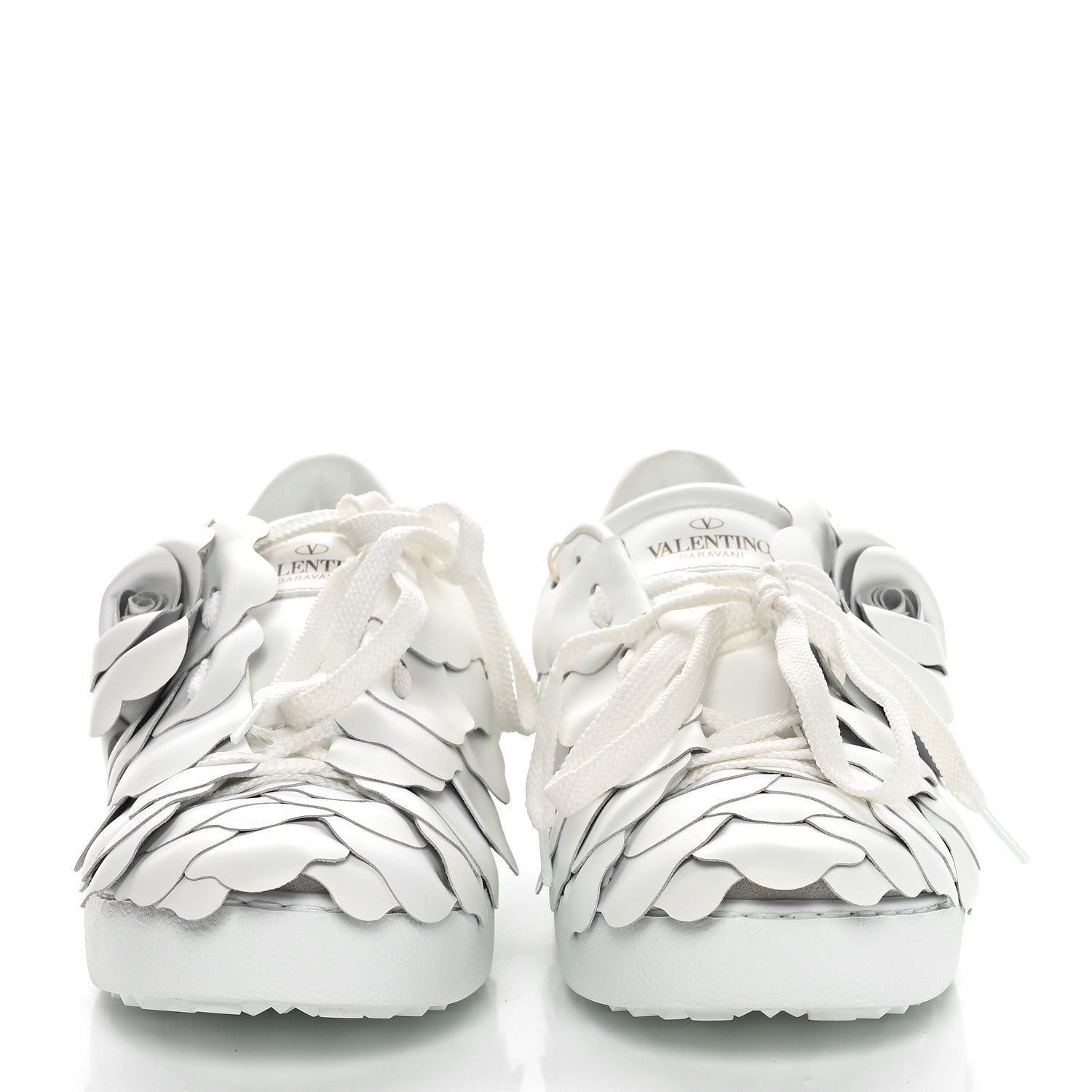 Valentino Garavani Calfskin Atelier 03 Rose Edition Sneakers 37.5 White 2 of 9