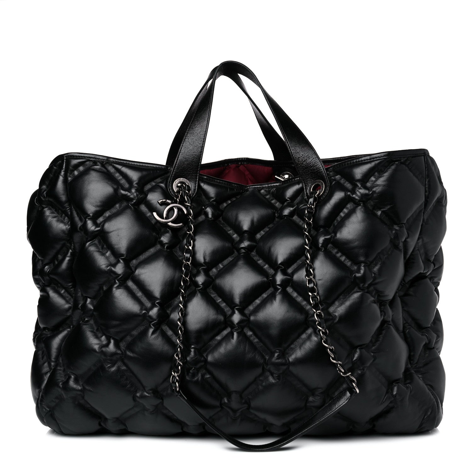 Chanel Calfskin Quilted Large Chesterfield Tote Black 3 of 12