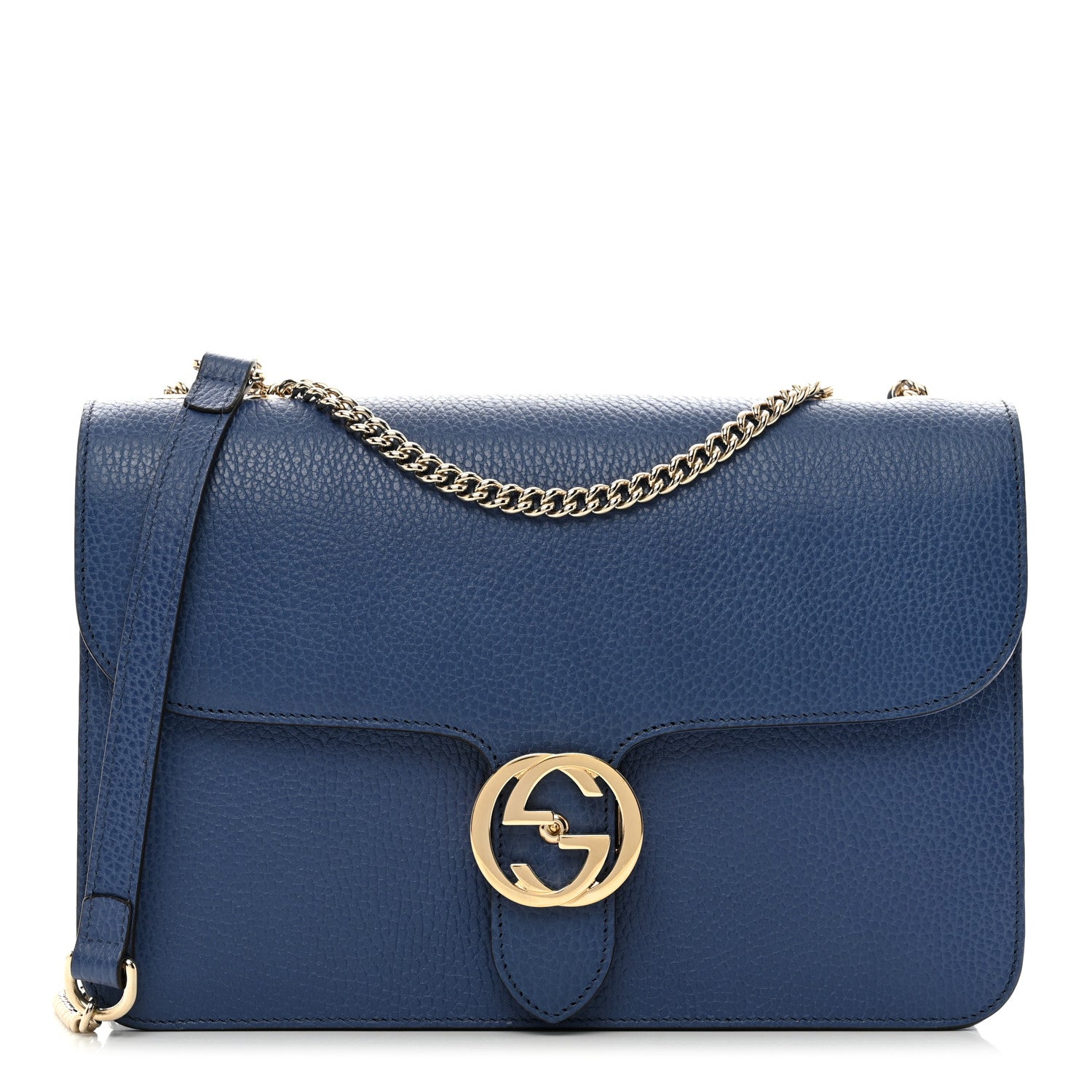 Gucci Dollar Calfskin Interlocking G Shoulder Bag Caspian 1 of 9