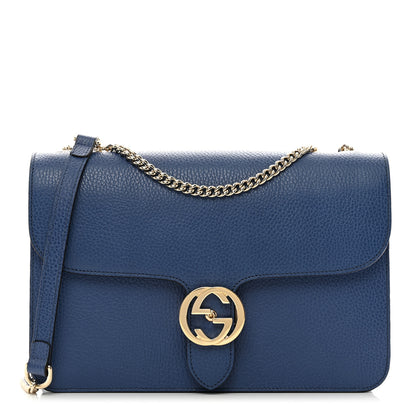 Gucci Dollar Calfskin Interlocking G Shoulder Bag Caspian 1 of 9