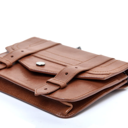 Proenza Schouler Lambskin PS1 Large Chain Wallet Saddle 7 of 10