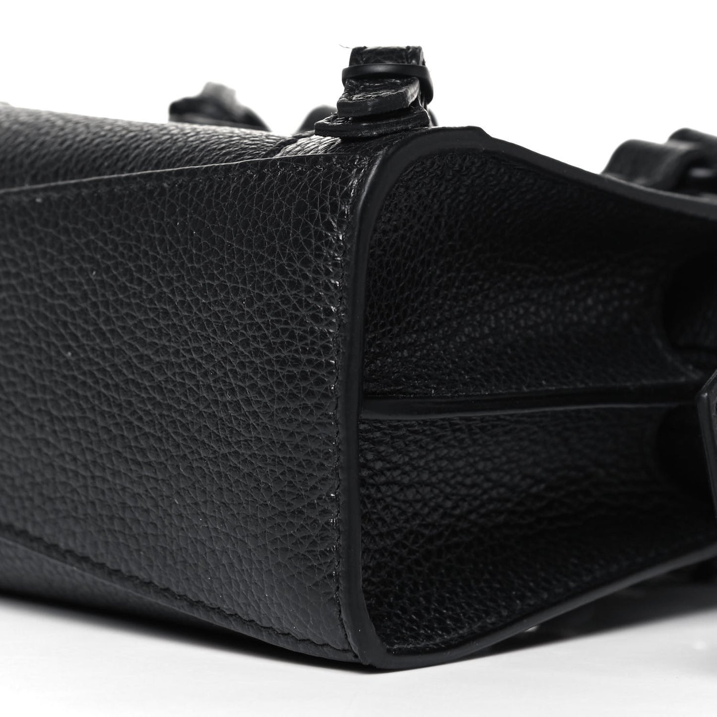 Grained Calfskin Neo Classic Black Hardware Nano City Crossbody Black