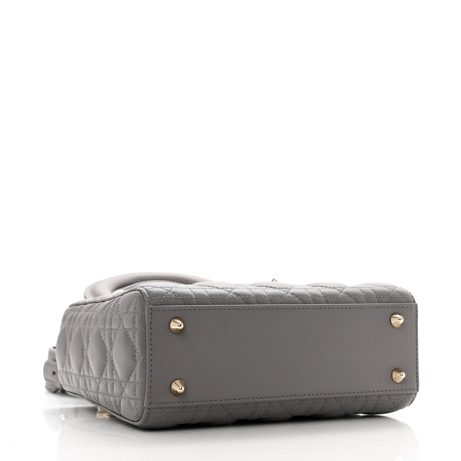 Christian Dior Lambskin Cannage Small My ABCDior Lady Dior Grey 4 of 12