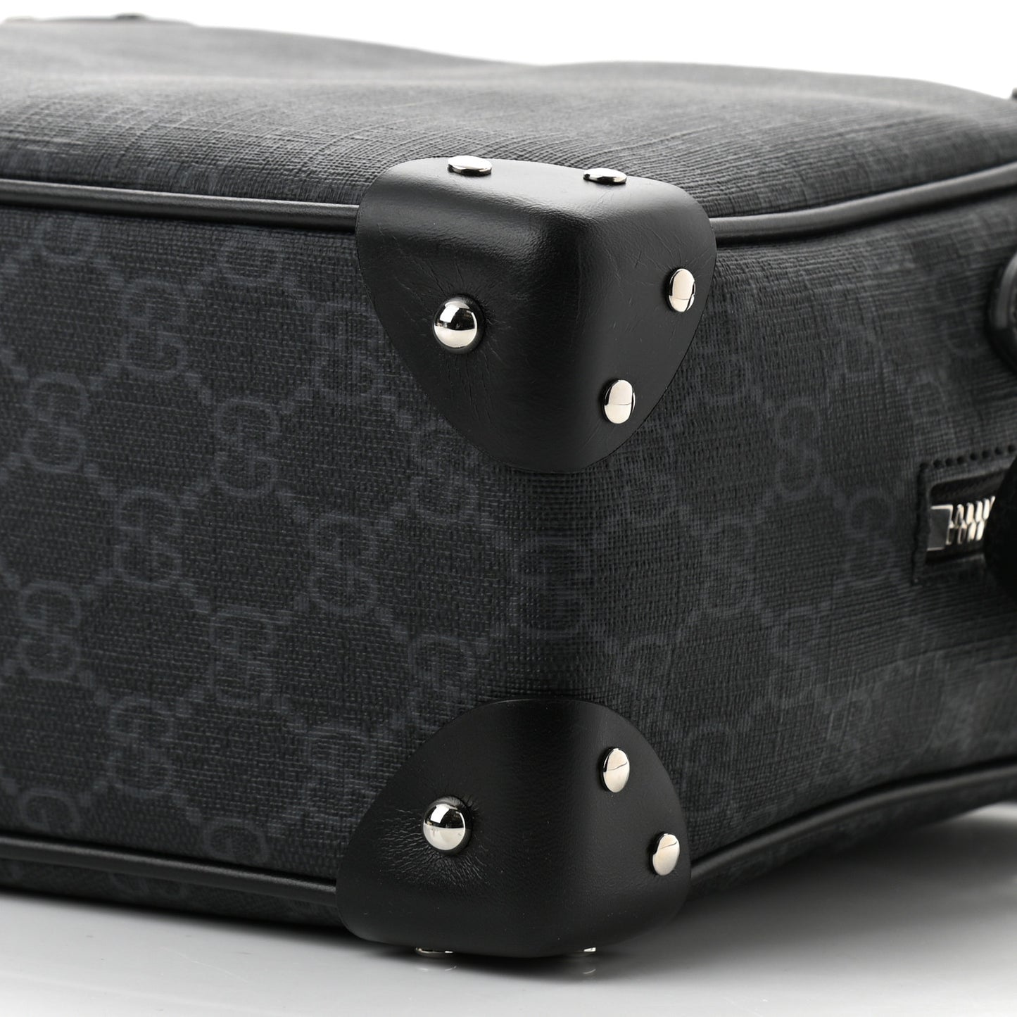 GG Supreme Monogram Selleria Calfskin Square Messenger Bag Black