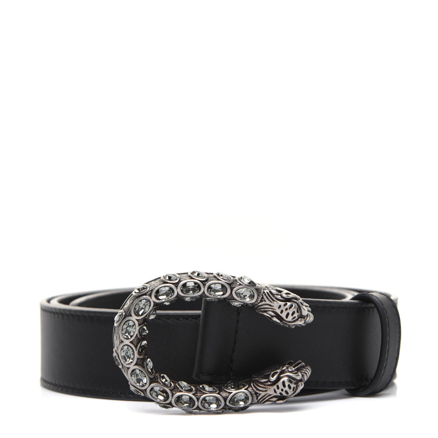 Gucci Moon Calfskin Crystal Dionysus 30mm Belt 85 34 Black Black Diamond 1 of 7