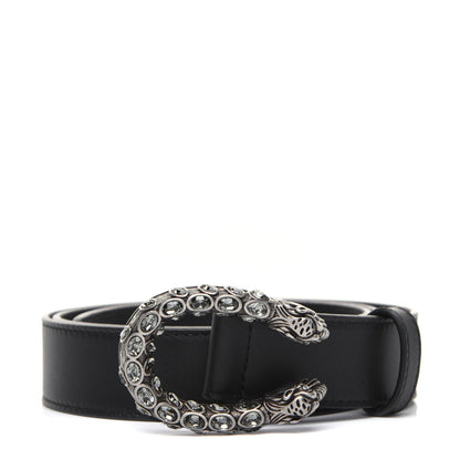 Gucci Moon Calfskin Crystal Dionysus 30mm Belt 85 34 Black Black Diamond 1 of 7