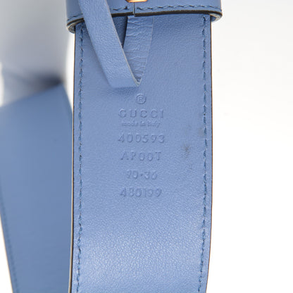 Gucci Calfskin Double G 40mm Belt 90 36 Clear Sky Blue 4 of 4