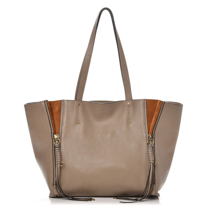 Chloe Smooth Calfskin Medium Milo Shopping Tote Motty Grey 1 of 9