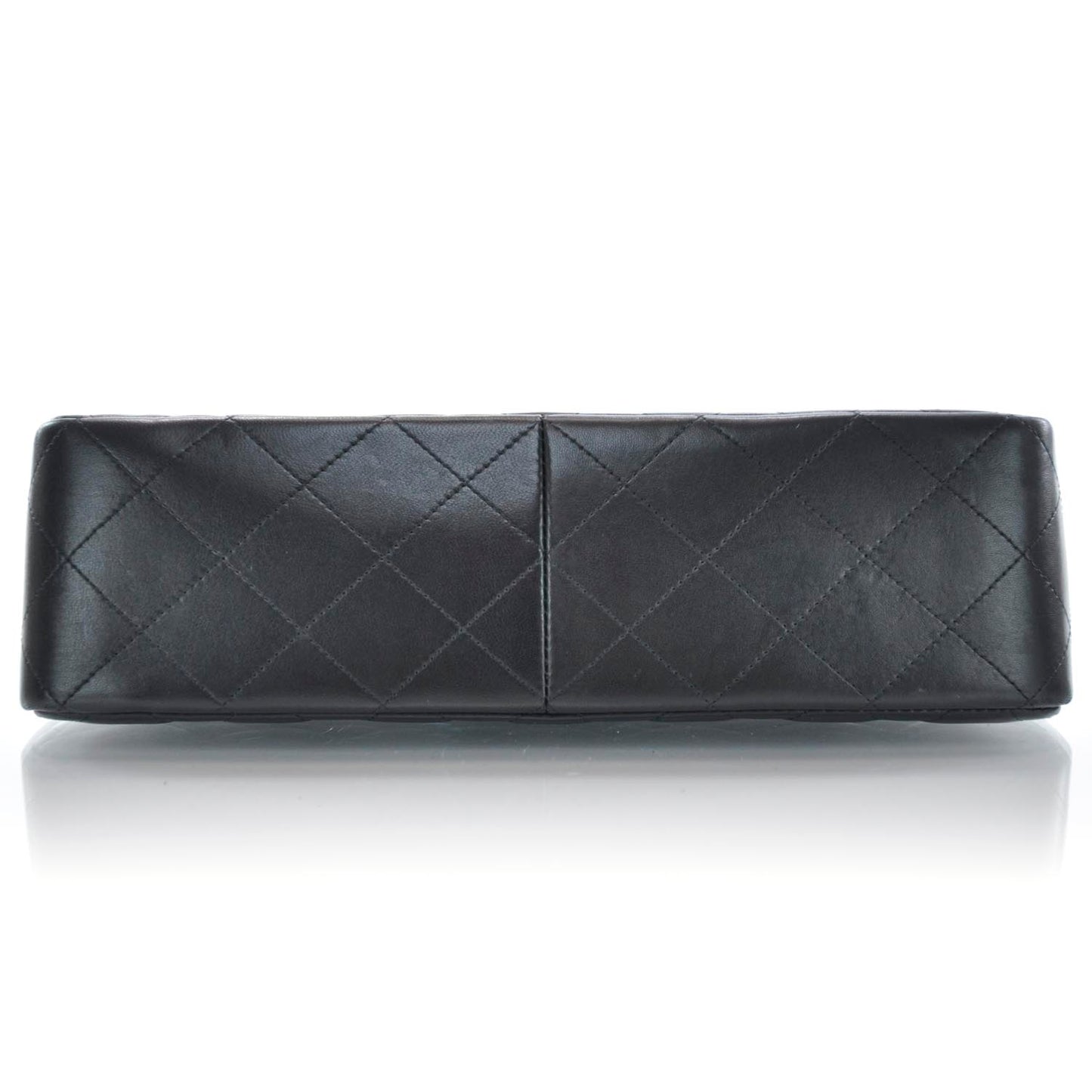 Lambskin Quilted Jumbo Flap Black BHW 11P
